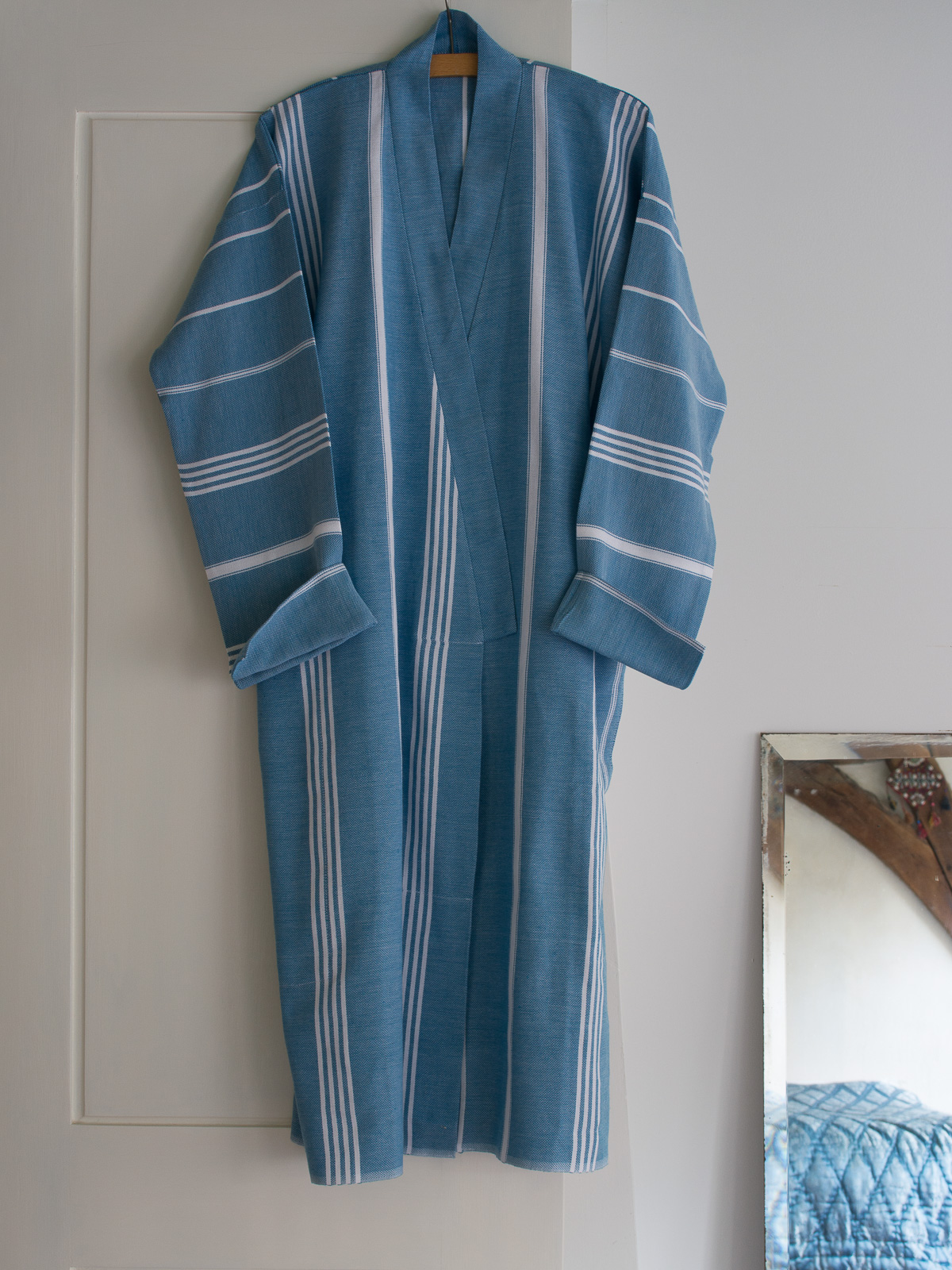 hammam bathrobe size M, ocean blue